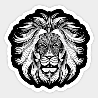 white lion Sticker